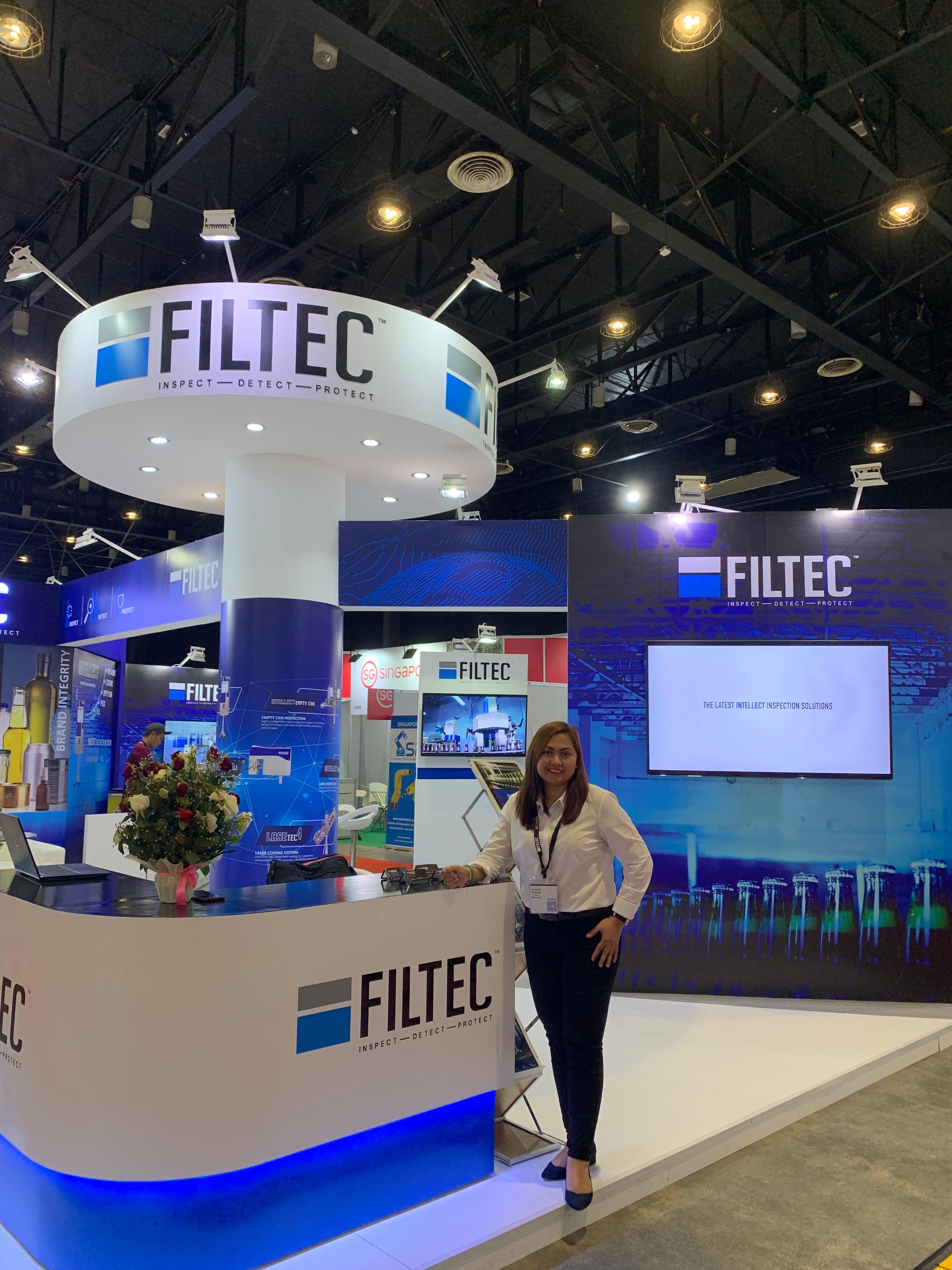 Filtec General Manager Amerizza Ison at Trade Show 