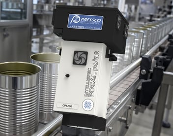 Pressco Intellispec Focal Point inspecting food cans