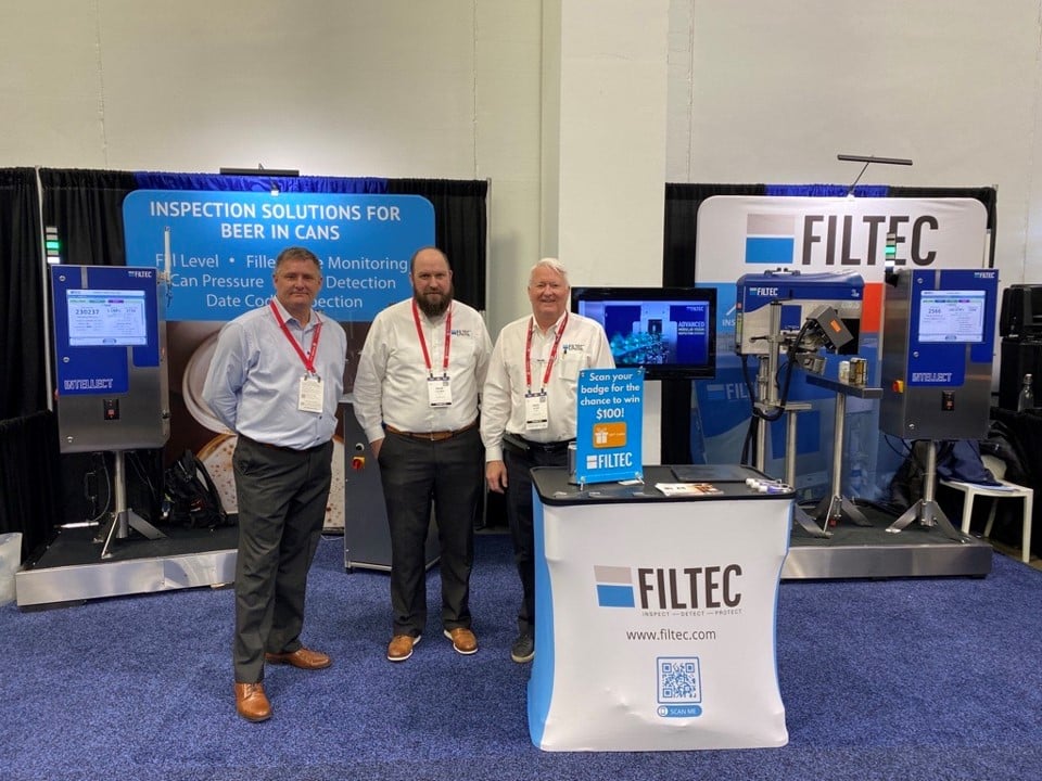 Filtec Sales Representatives Presenting on Fill level inspection solutions at Craft Brewers Conference 2022 