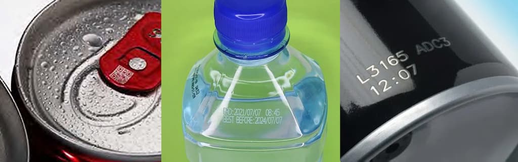 Filtec Laser marking options on cans and PET